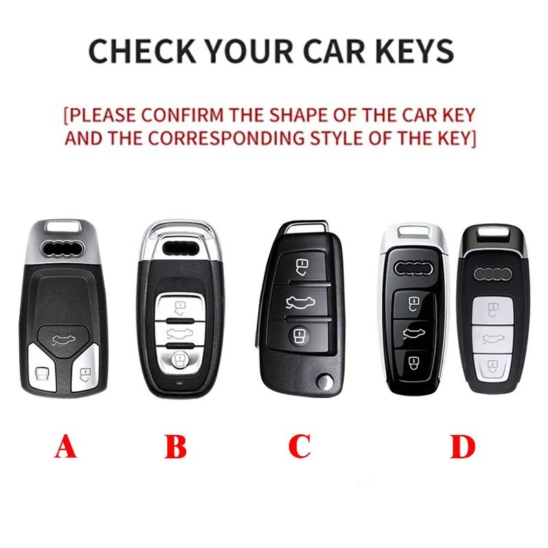 Soft TPU Car Key Fob Cover For Audi A1 A3 A6 C5 C6 Q3 Q2 Q7 TT TTS R8 S3 S6 RS3 RS6 A4 Keychain