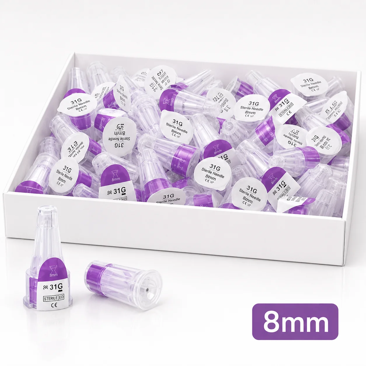 Wegwerp-insulinepennalden 4/5/6/8mm Universeel voor insuline-injectiepennen Steriel voor eenmalig gebruik Fijne naaldaccessoires