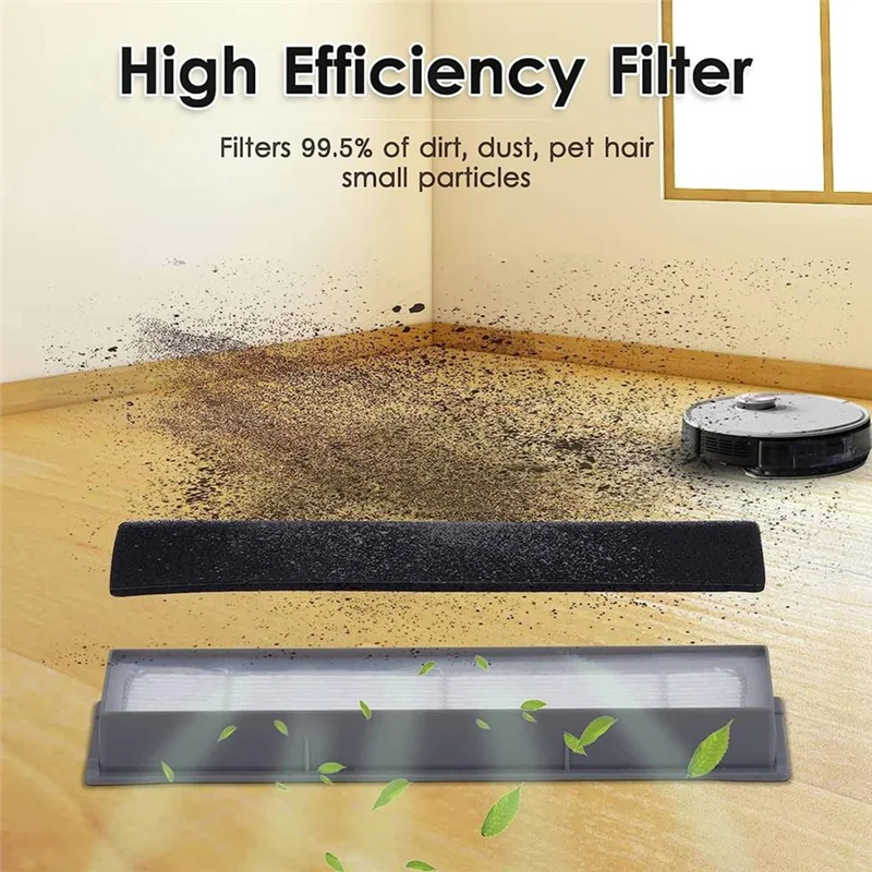

A98G-22PCS Replacement Parts Main Side Brush Filter Mop Cloth For Ecovacs DEEBOT T9 AIVI/T9 AIVI+ Robot Vacuum Cleaner