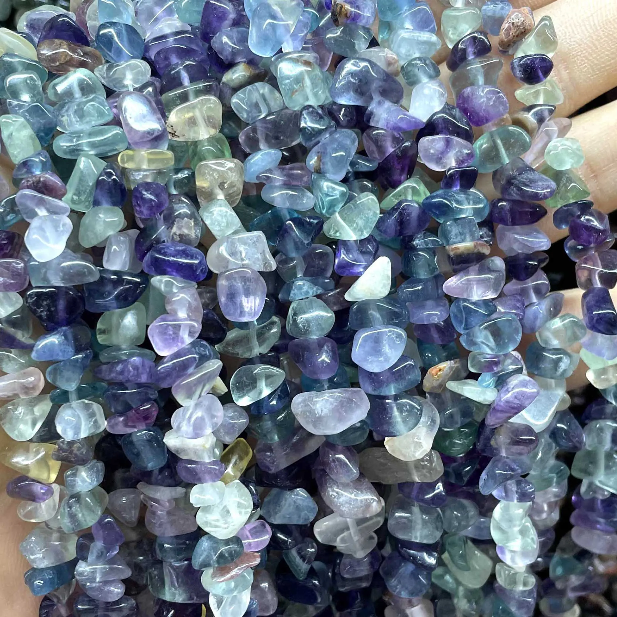 Naturstein unregelmäßige Freiform Aventurin Achate Amazonit Jades Chip Kies Spacer Perlen für Schmuck herstellung DIY Zubehör – Detail 18