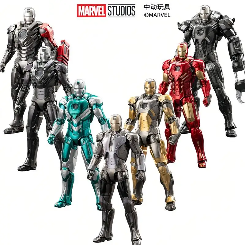 ZD Toys Los Vengadores Iron Man MK8 MK20 (Python) MK29 (Fiddler) MK31 (Piston) MK32 MK34 (Southpaw) Figura de Acción Modelo de Juguete Regalo