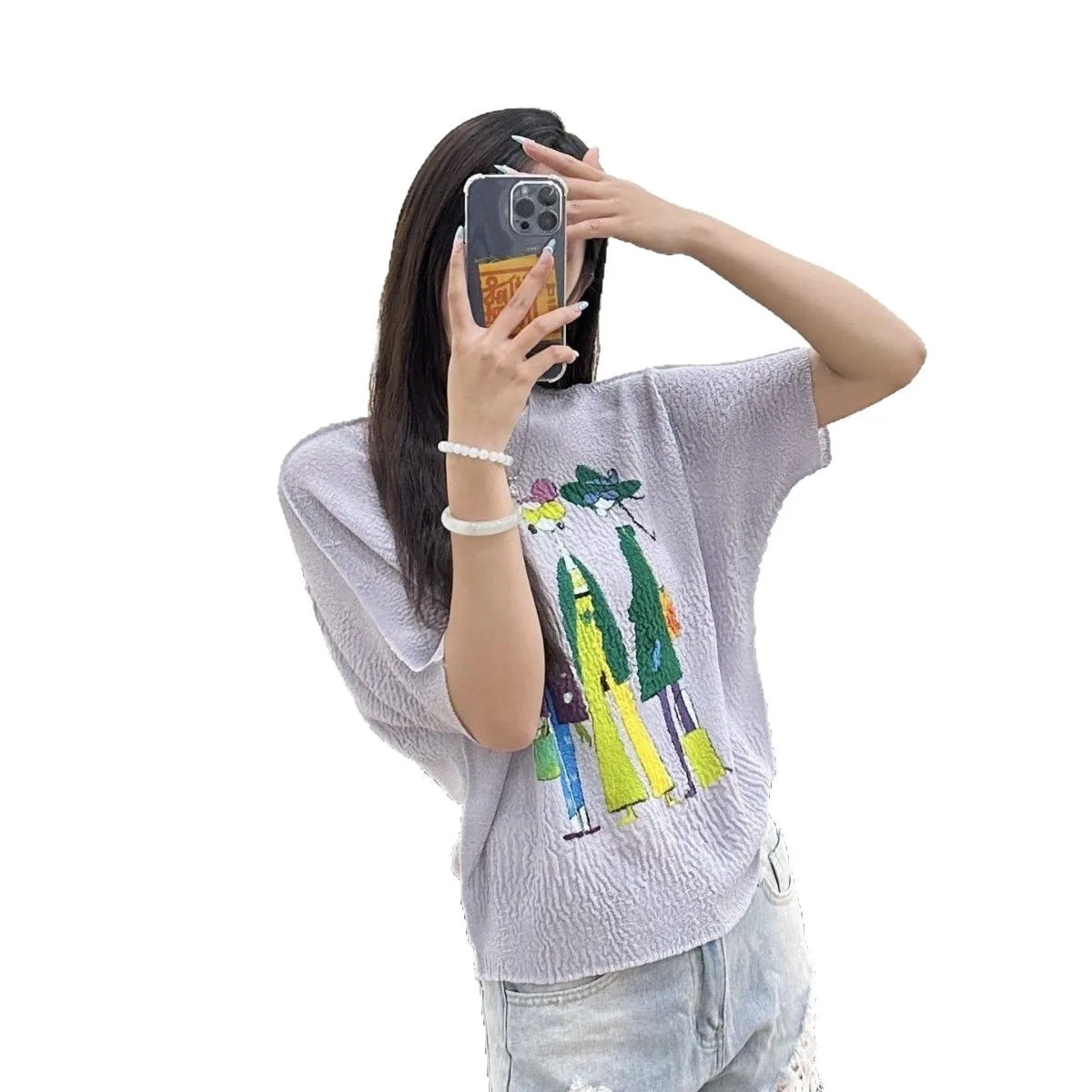 Miyake 2025 Spring/Summer New Fashion and Comfortable PlisseT-Shirt Top Crew Neck Pleated Short Sleeve Women's Clothing