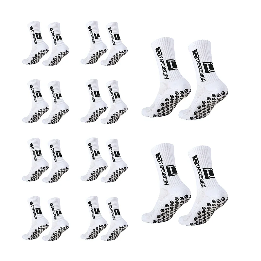 

10 пар мужских толстых футбольных носков TC с противоскользящими подушечками и футбольными баскетбольными носками, подходят для хороших