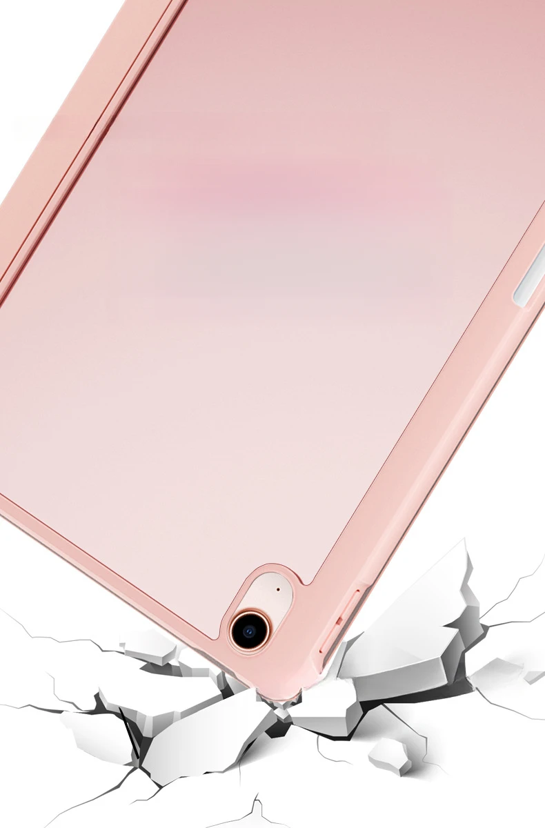 Weiche Acryl-Schutzhülle mit Stifthalter für iPad Air 6 10,9 10. Generation Dreifach Faltbar – Detail 8