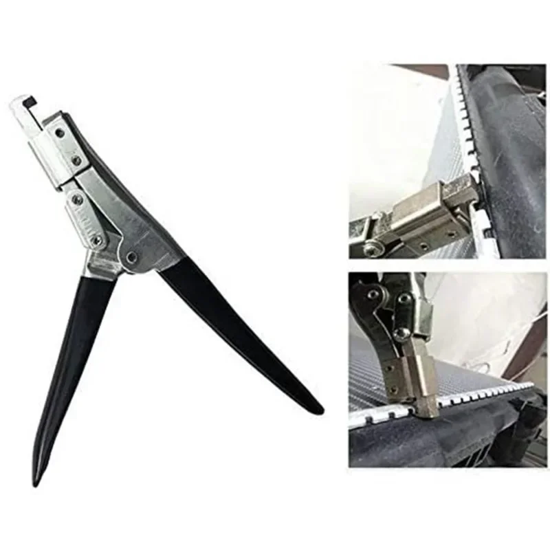 Universal Pliers-Aluminum Radiator Tank Repair Lifter Tool Car Water Tank Opening Pliers Repair Tools Silver + Black