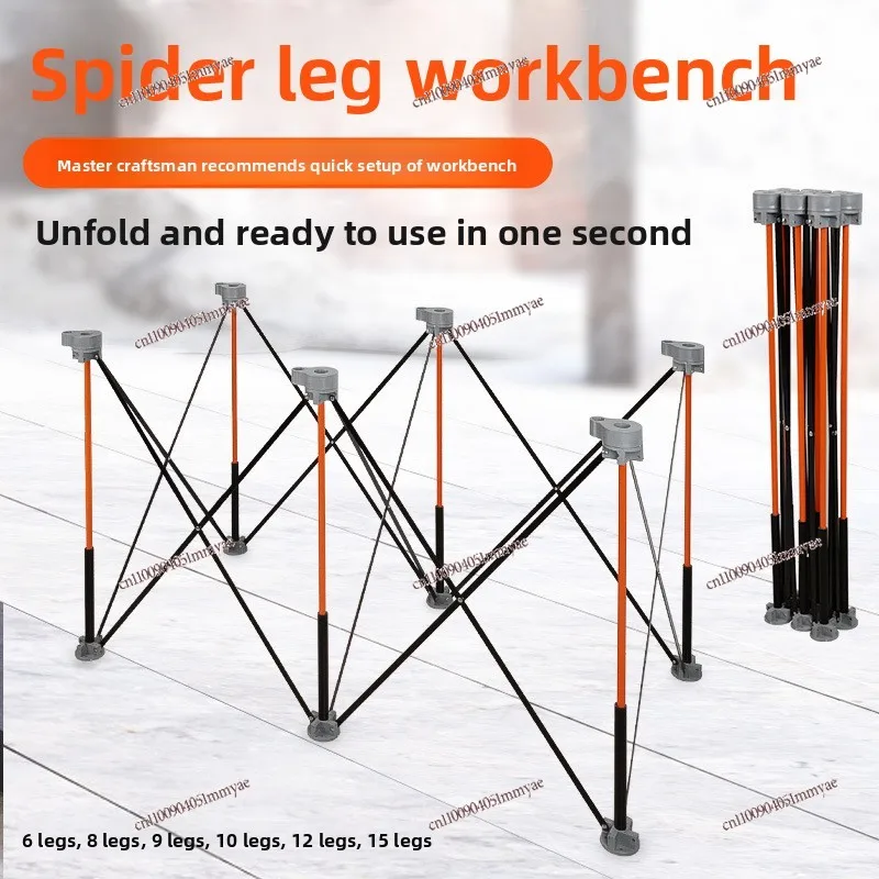 Workbench aluminum alloy foldable telescopic tripod construction site construction operation table