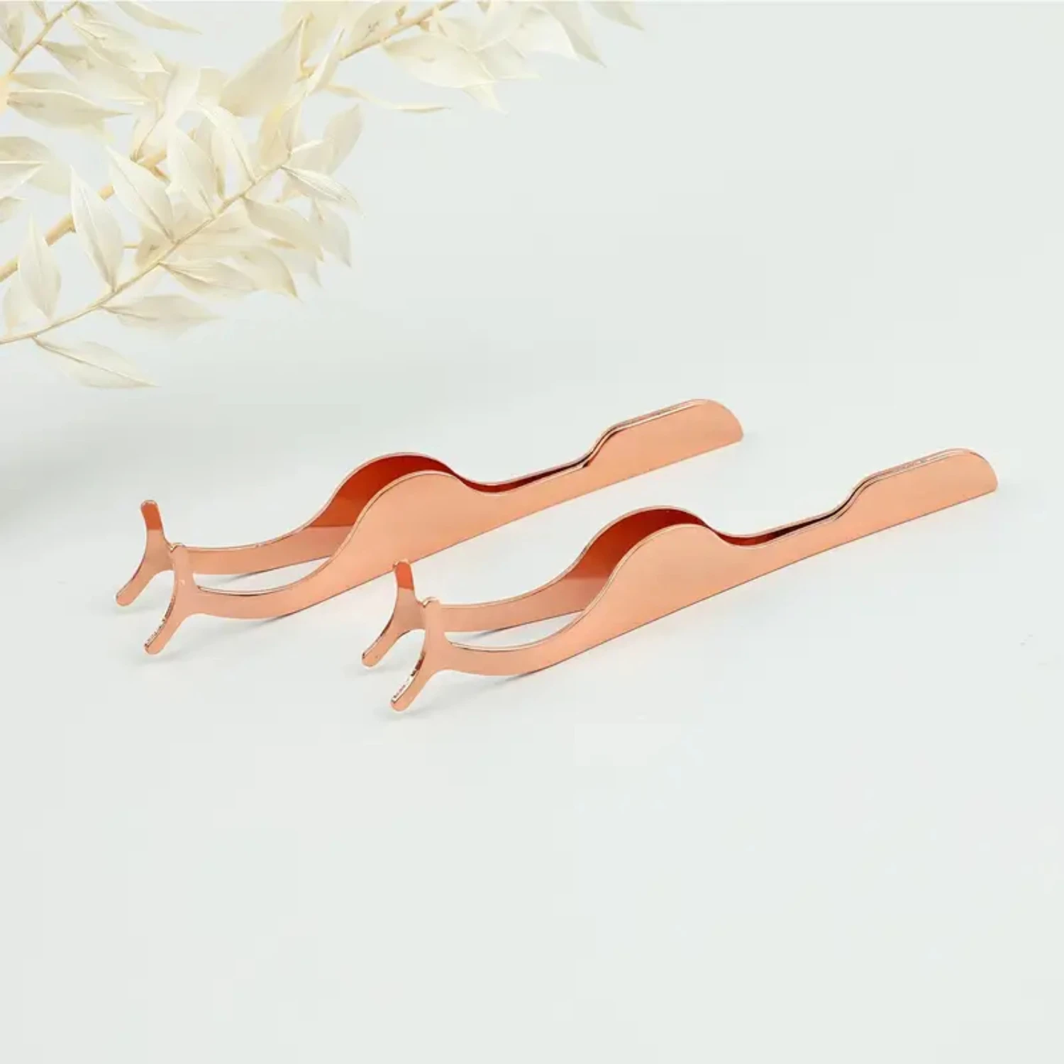 Пинцет-аппликатор для наращивания ресниц из нержавеющей стали розового золота с прецизионными насадками - профессиональный аппликатор для ресниц для Ea