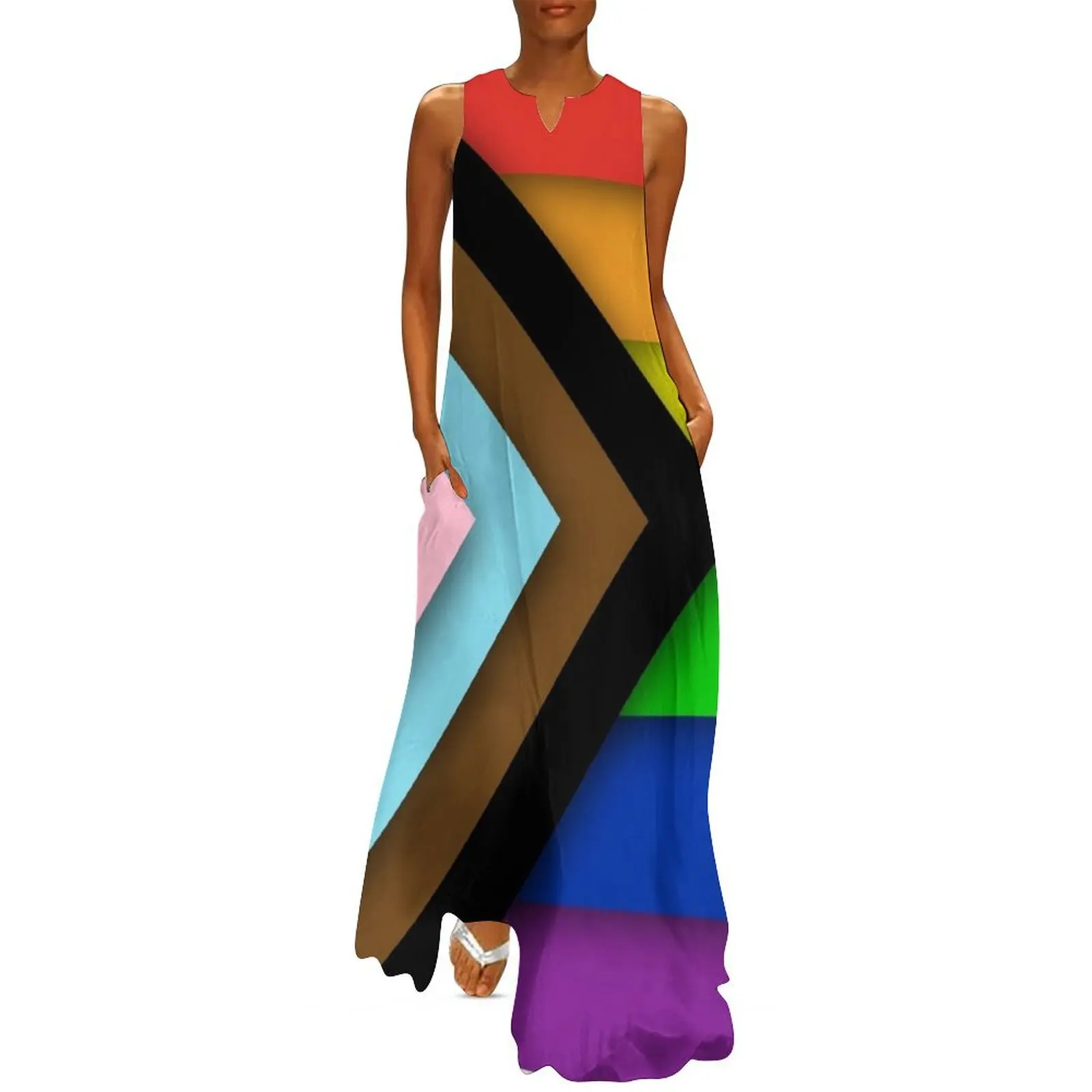 

Progress Pride Flag Long Dress women formal occasion dresses Elegant gown