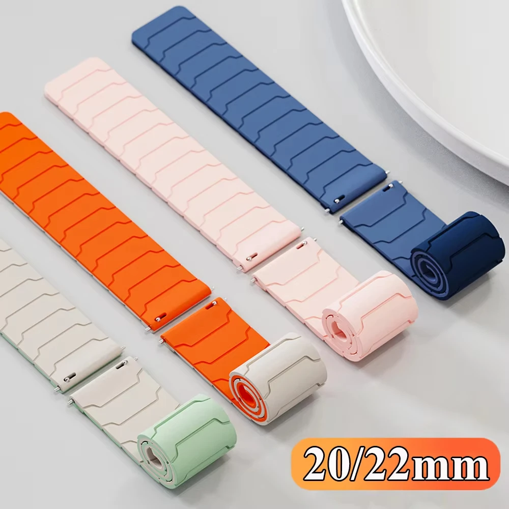 22 مللي متر حزام سيليكون مغناطيسي لساعة هواوي GT 6 Pro/GT 5 Pro GT6 GT5 GT4 GT3 GT2 سوار لساعة هواوي 5/4/3Pro معصمه