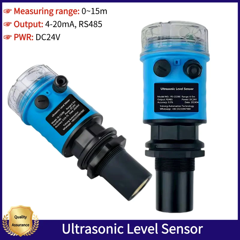 

Ultrasonic Level Meter 5m 10m Water Oil Silo Level Measurement Transmitter 4-20mA 2 Relay Ultrasound Liquid Level Gauge