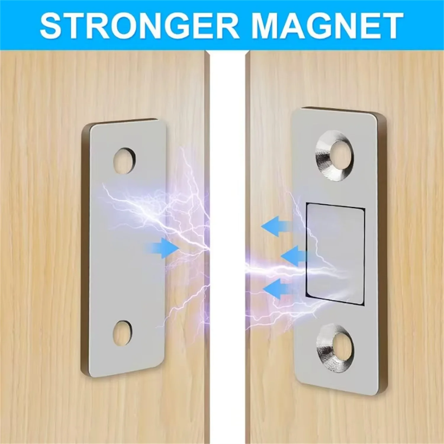 Magnetic Cabinet Catches Ultra Thin Door Strong Magnets Stopper Invisible Adhesive Drawer Magnet Lock for Kitchen Closet Closer