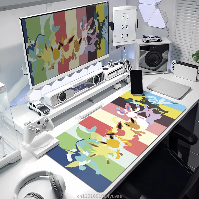 

New Boys Two-dimensional Game Desktop Computer Keyboard Table Mat Pokémon Leather Mouse Pad Pikachu Japanese Anime Tablecloth