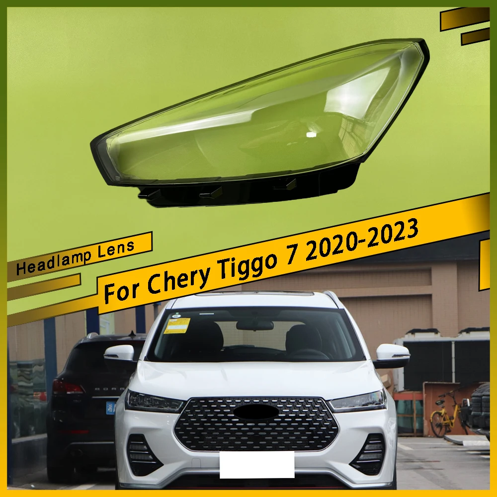 

Front Headlamps Cover Lens Headlights Shade Transparent Lampshade Plexiglass Shell Replace Housing For Chery Tiggo 7 2020 - 2023