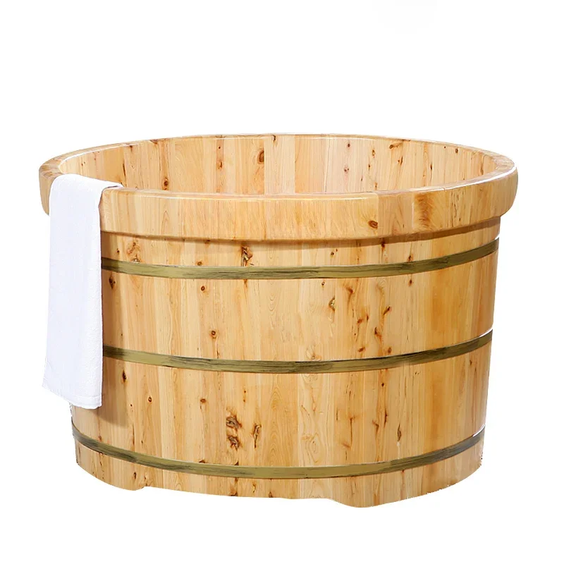 

Round bath tub, adult bath tub, solid wood adult bath tub