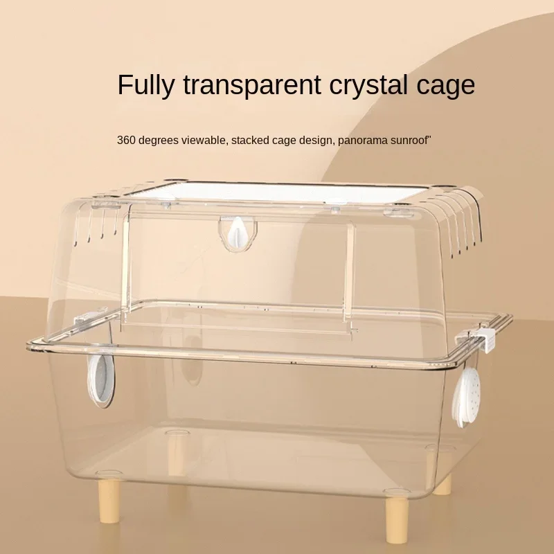 

Hamster Cage Special Djungarian Hamster Acrylic Transparent Oversized Villa Luxury Supplies Set Complete Feeding Box Room