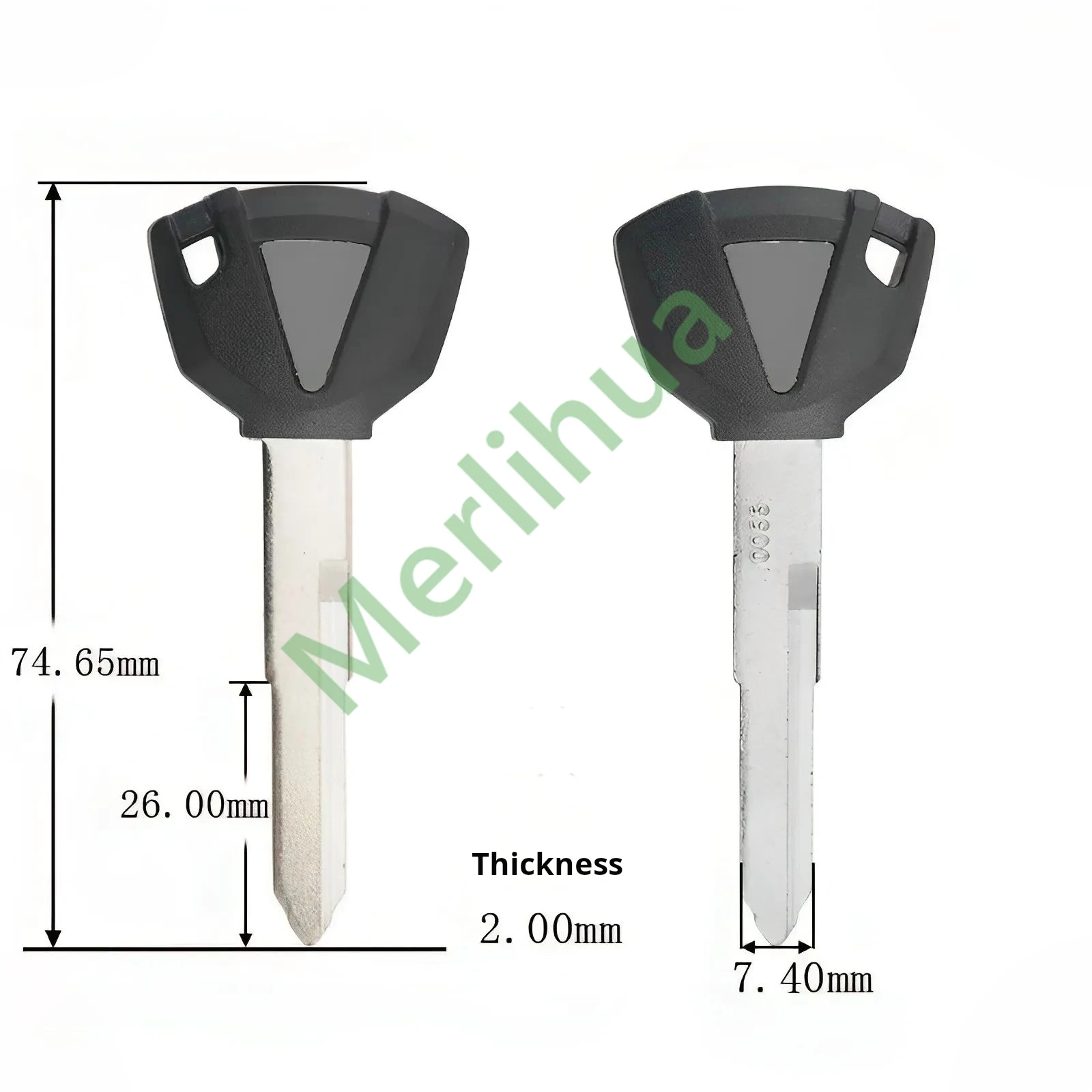 مفتاح دراجة نارية، مناسب لـ: مفتاح دراجة نارية كاواساكي Ninja400 Ninja 650/Z800/Z900 جنين المفتاح (يمكن تثبيت الرقائق)