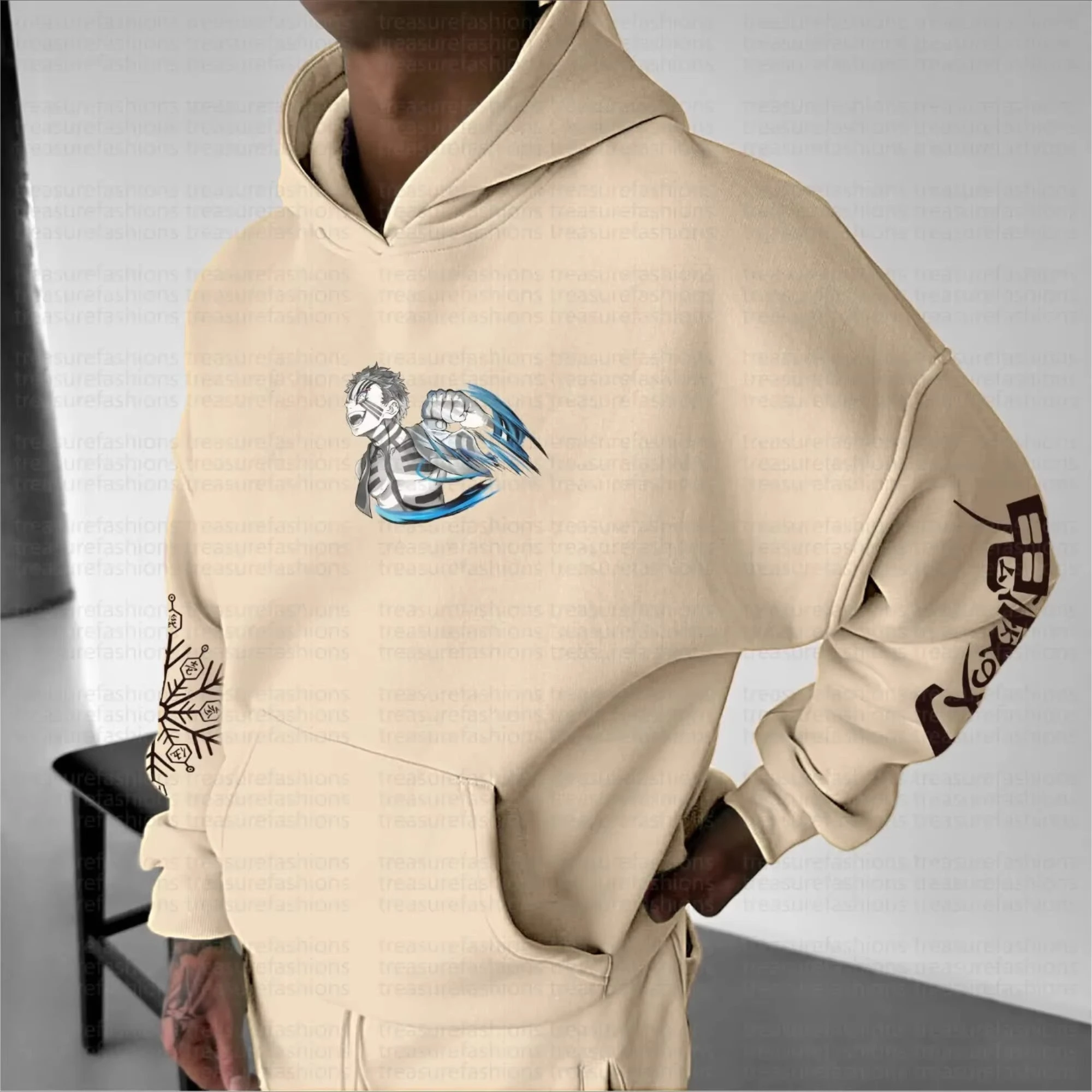 새로운 오버사이즈 귀멸의 칼날 후드티 여성 남성 애니메이션 프린트 스트리트웨어 캐주얼 스웨트셔츠 긴팔 탑 Y2K 코스프레 그래픽 재킷