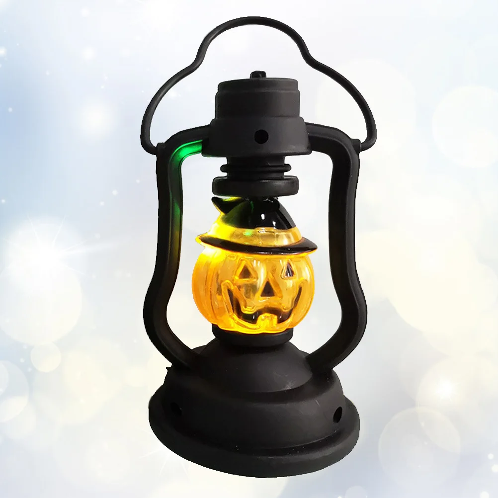 1Pcs Pumpkin Handle Light Plastic Durable Portable LED Night Light Halloween Pumpkin Lantern Decoration Festive Decor