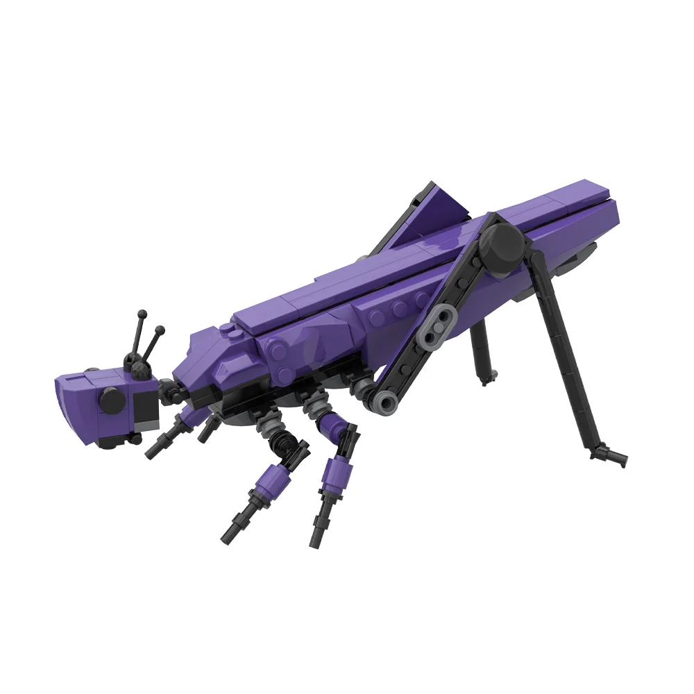MOC Royal Blue Grasshopper Building Blocks Simulated Herbivorous Insects Bricks Toy Adult Gift