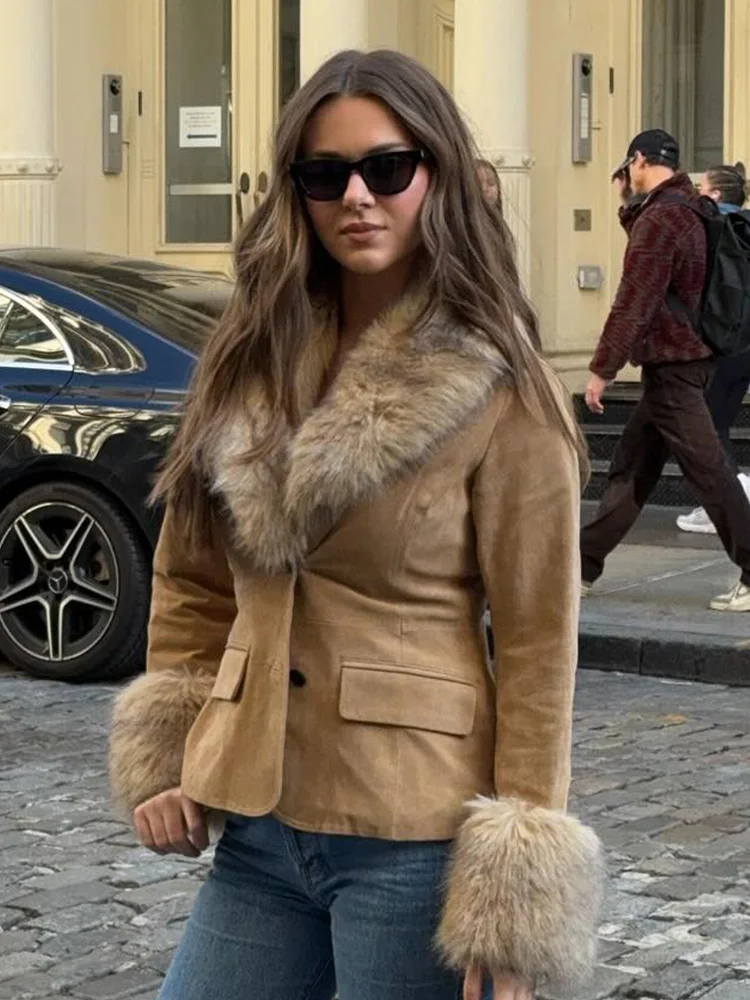 

HH Women Winter Fashion Turn-down Collar Solid Straight Blazer Slim Fit Long Sleeve One Button Pocket Streetwear Suit Jacket