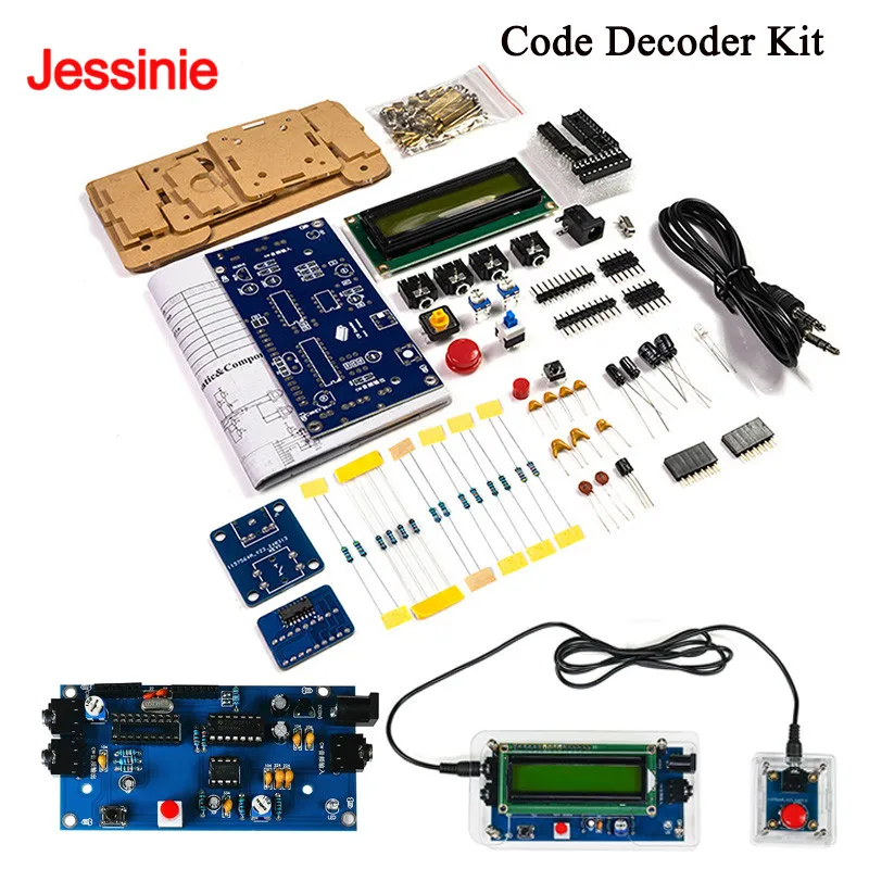 kit-simulador-de-decodificador-de-telegrafia-diy-com-display-digital-placa-de-circuito-de-Audio-projeto-de-pratica-de-soldagem-eletronica-diy-dc9v