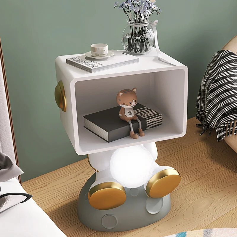 Nordic multifunctional bedside table cartoon children's room bedroom integrated cabinet storage bedside lamp side several sets o