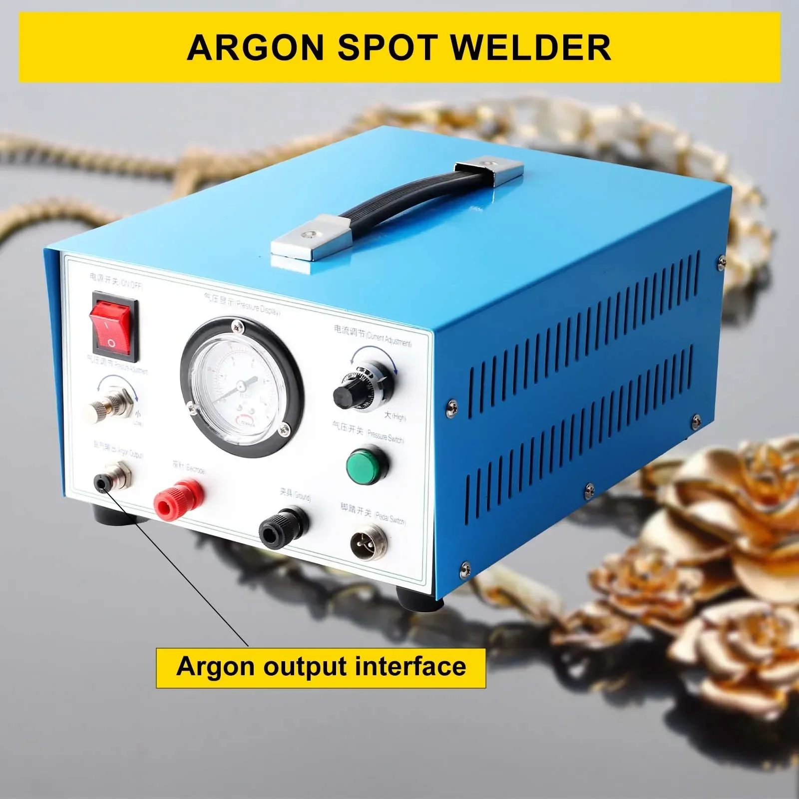 

Top Quality50A Pulse Argon Spot Welder 450W Gold Silver Platinum Jewelry Welding Machine 220V/110V