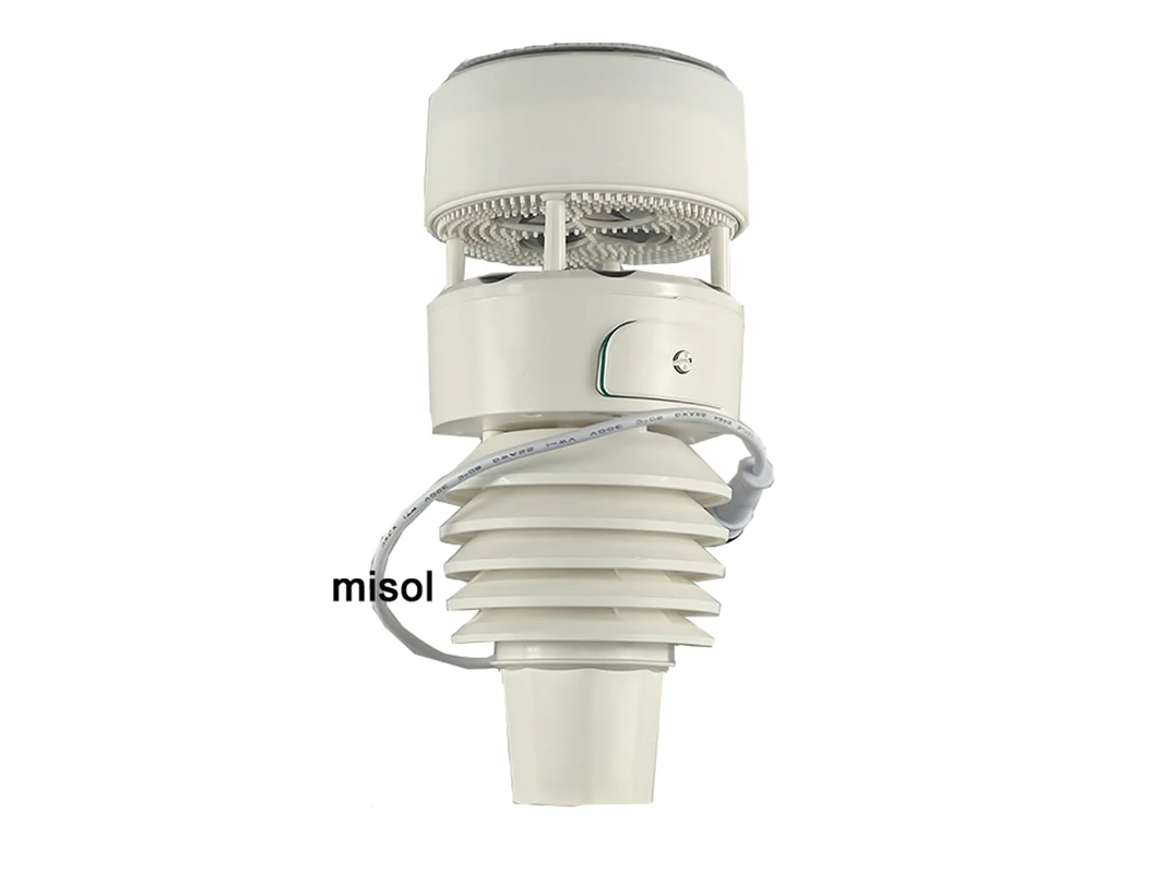 Anemômetro Ultra-sônico Misol com Luz e uv Sensores Termo-higrômetro Modbus Rtu Wn90lp