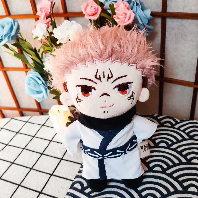 20cm Genuine Jujutsu Kaisen Anime Peripheral Plush Doll Satoru Gojo Itadori Yuji Anime Figure Decoration Ornaments Gifts Toy Kid