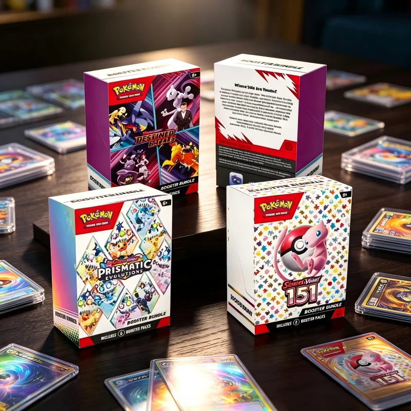 Imagen de Pokémon PTCG Inglés Mega Phantasmal Flames Scarlet Violet 151 Booster Bundle Versión ME02 Caja de Entrenador Tarjetas Coleccionables
