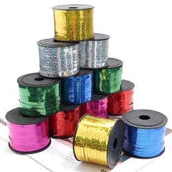 100yards/roll Plastic Laser Ribbon Colorful Balloon Ribbons Tie For DIY Crafts Gift Wedding Birthday Party Decoration Accessorie
