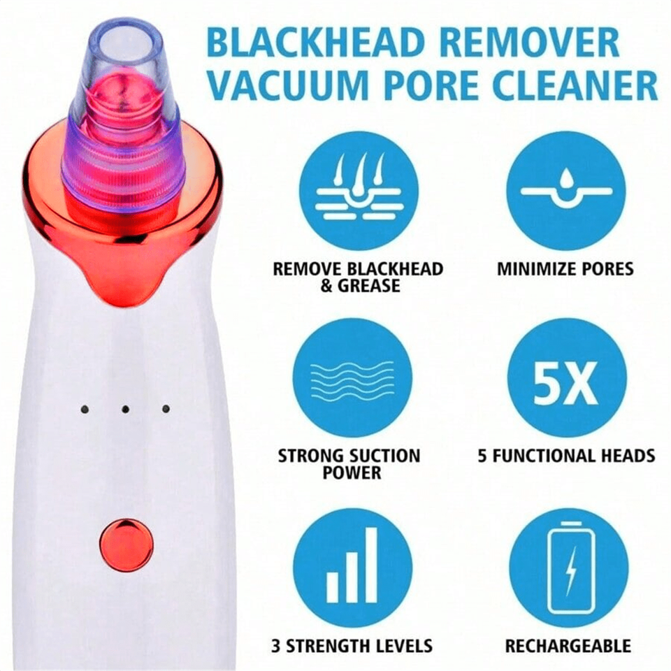  2026 Blackhead Remover Pimple Acne Removal Blackhead Vacuum Tool Skin Care Pore Cleaner Rechargeable 