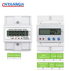 AC230V 100A LCD Digital Display Power Meter in Energy Meters Smart Electric Meter 3 Phase Kwh Meter Ammeter