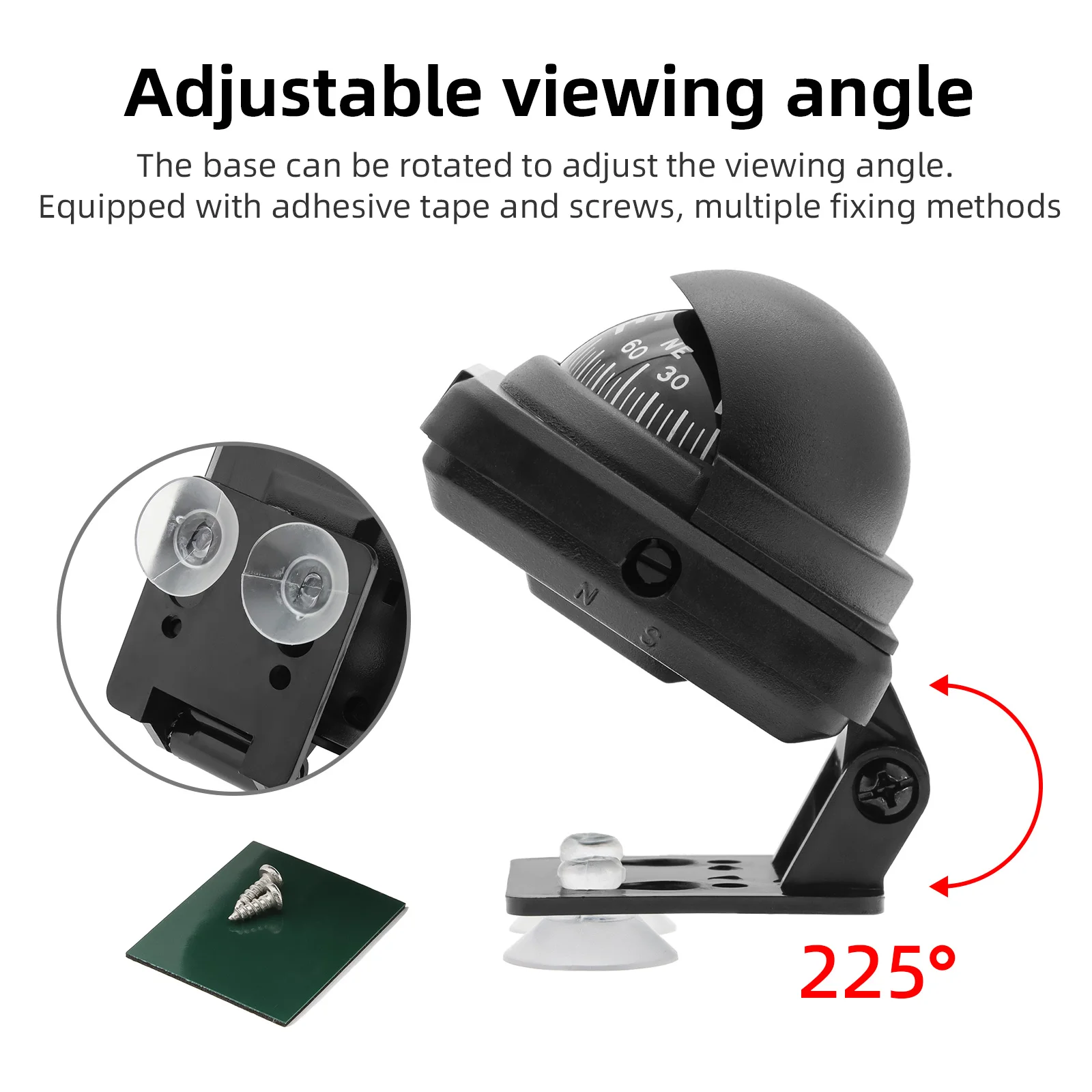 بوصلة ملاحة صغيرة متعددة الوظائف بوصلة صغيرة دليل الكرة البوصلة البحرية البحرية للسيارة المائية قارب قافلة شاحنة