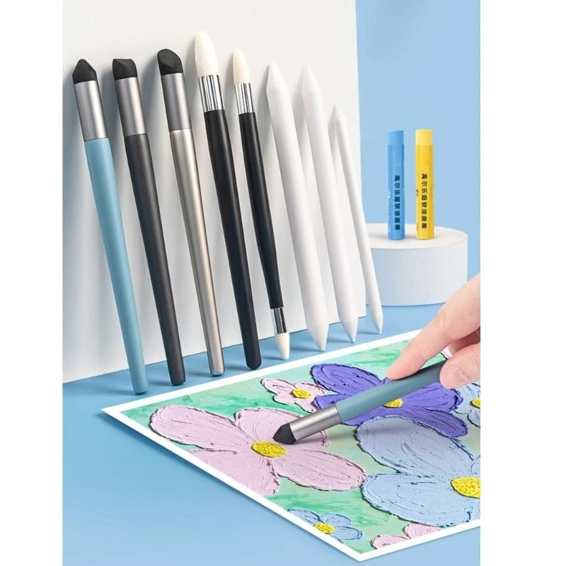 W89C 세탁 가능한 스케치 문지름 스폰지 브러시 스케치 아트 블렌더 아티스트 스케치하는 도구 수정 스케치 스케치