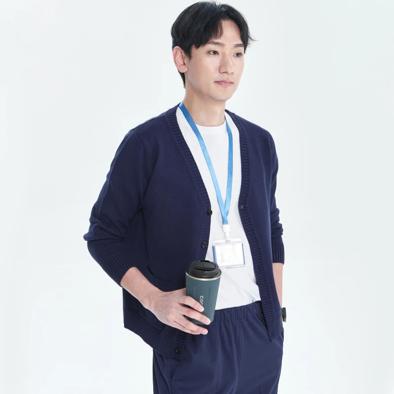 Warm Ups Women Nurse Uniforms Doctor Scrubs Dental Clinic Hospital Cardigan Sweater Men Medical Jakect with Fleece-lined MY-25