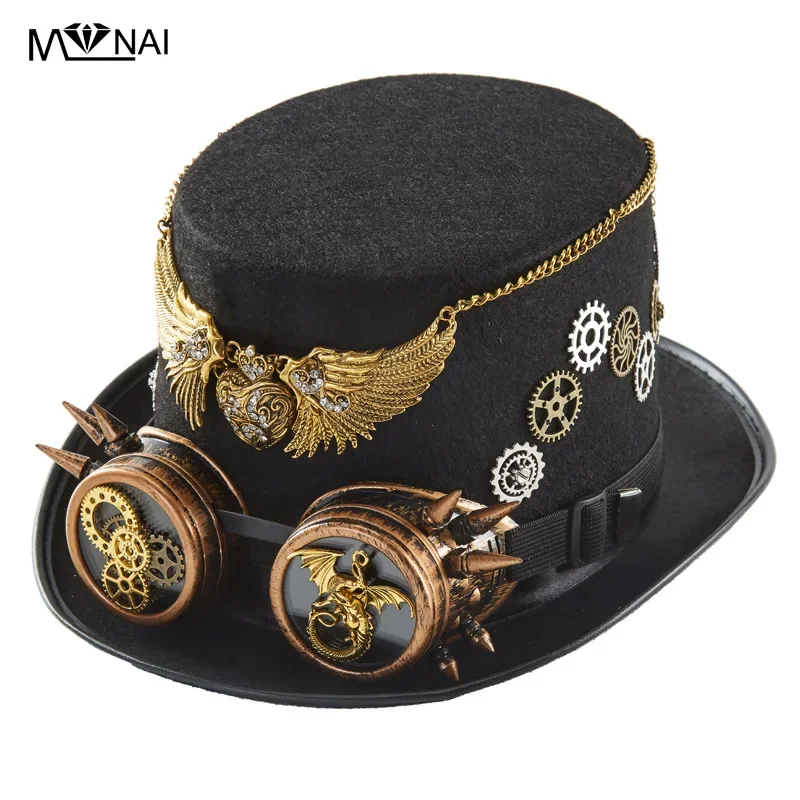 فاسق قبعة تأثيري الكرة فيكتوريا فترة حماية العين مملة الأسود قبعة عالية الصيف الصين البر الرئيسى للأصل هدية قبعة/قبعة دلو