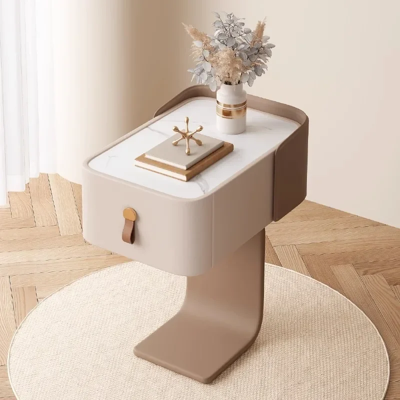 

Aesthetic luxury Night Table Trendy nordic Modern Simple Bedside Table Italian Drawers Mesita De Noche Bedroom Furniture