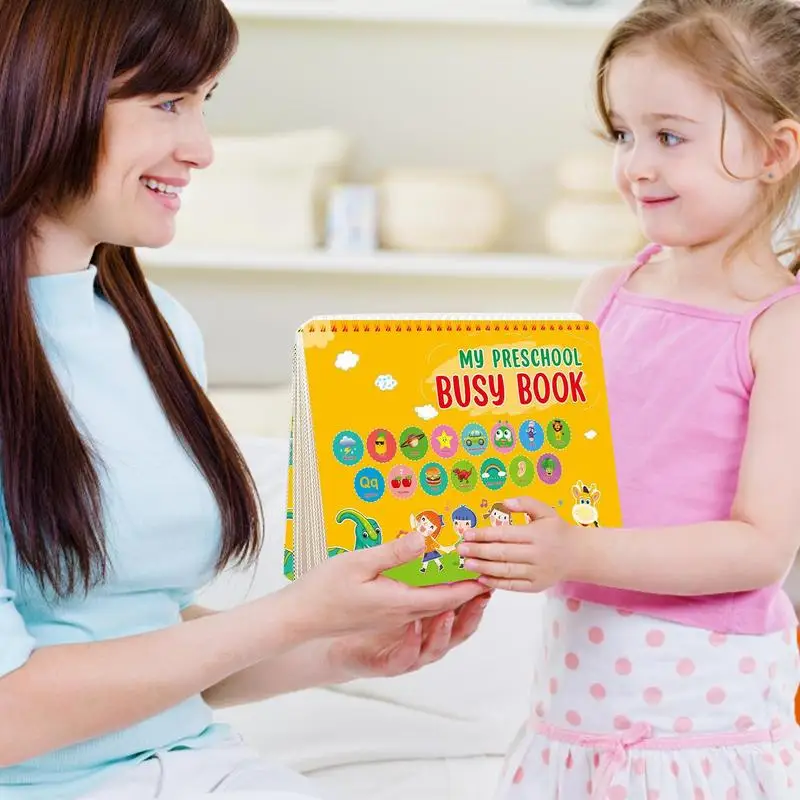 Toddler Busy Book Toddler Learning Books Preschool Learning Activities With 15 Topics Colorful Kindergarten Books Educational To