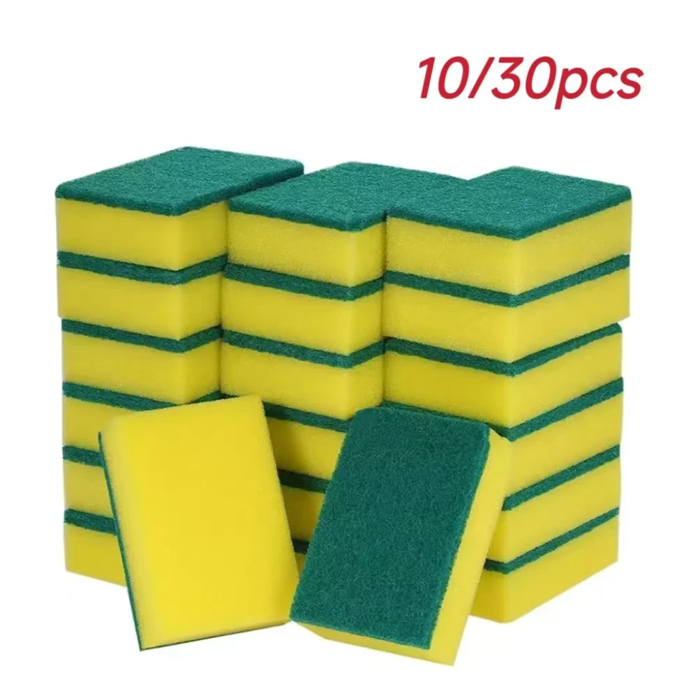 

10/30PCS Kitchen Sponges Dual-Sided Scrub Pads Super Absorbent Dish Towel Scratch Resistant Scrubbing Sponge Highly Absorbent