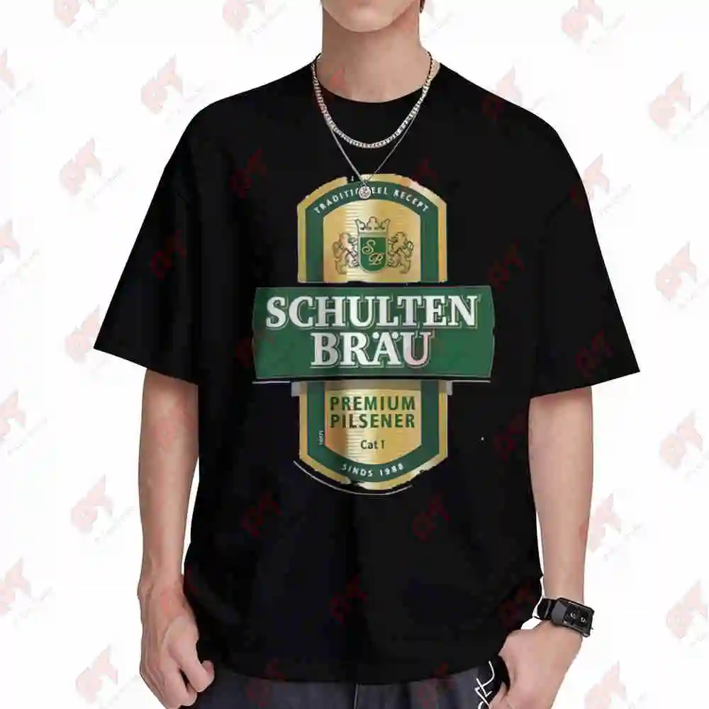 Schultenbrau Vintage Bavarian Brewery Retro Beer Short Sleeve Tee 100% Cotton T-Shirt