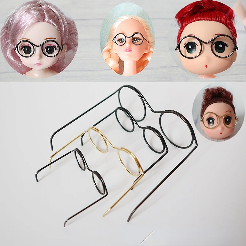 5pcs Cute 1/12 1/6 Doll Glasses Frame for Bjd Fashion Plush Toy Glasses Dolls DIY Accessories Dress Up Toys for Girls