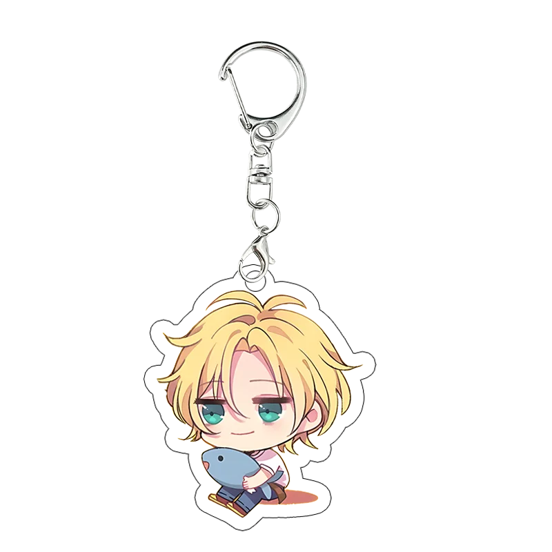 Banana Fish Acrylic Keychain Ash Lynx Eiji Okumura Collection  Anime Bag Pendant Keyring Q Version Double-Sided Printed Gift view 2