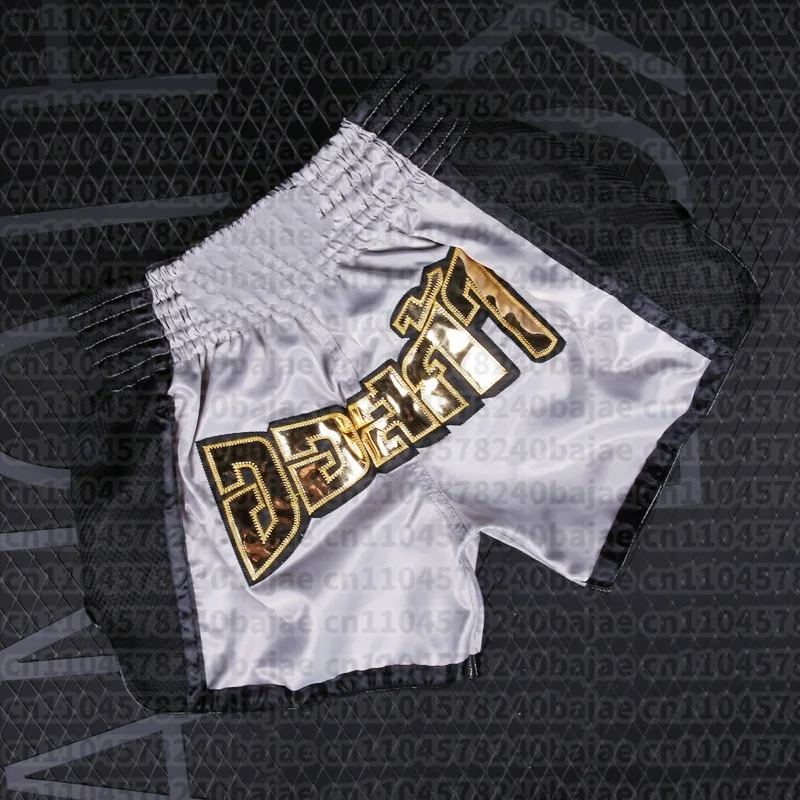 Muay Thai Shorts für Herren, Damen und Kinder, Rosa, Boxtraining, Kickboxen, Atmungsaktive MMA-Shorts, Kampfsport-Bekleidung – Detail 7