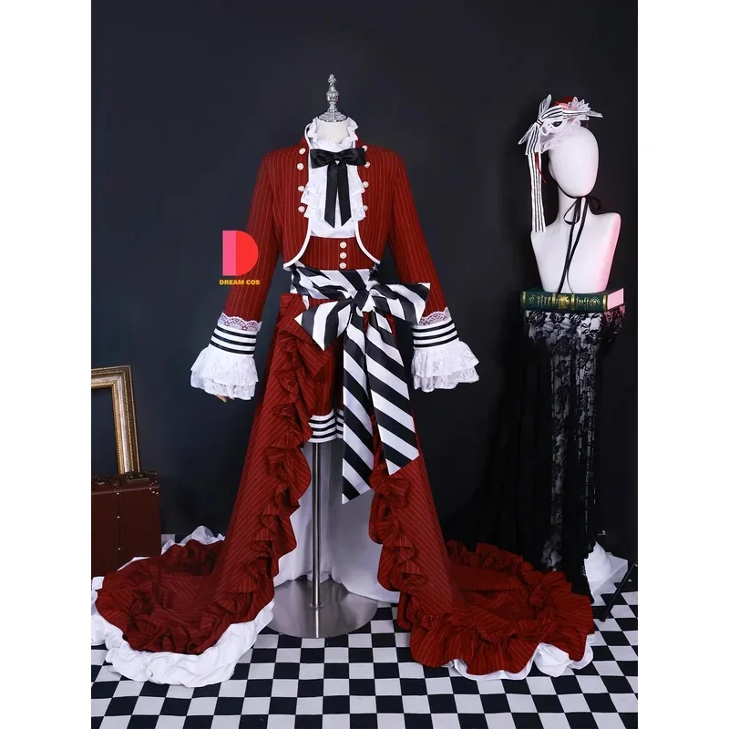 Black Butler Ciel Cosplay Costume Anime Outfit Tea Cup Earl Sebastian Butler Suit Fancy Dress Up Party for Men Women 2024 New