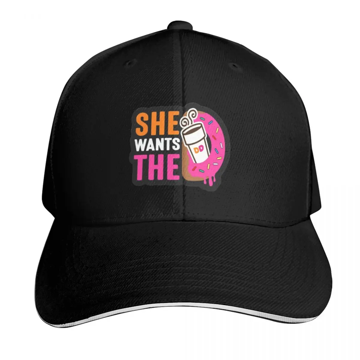 She wants the Doughnuts Baseball Cap Funny hats Vintage Golf Hat fishing caps man Man Women's