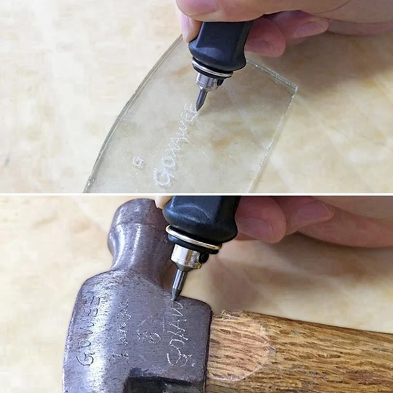 A98E-Electric Engraver Carving Pen Plotter Machine Chisel Tips On Metal Wood Glass Plastic Ceramics Stone Surface EU Plug