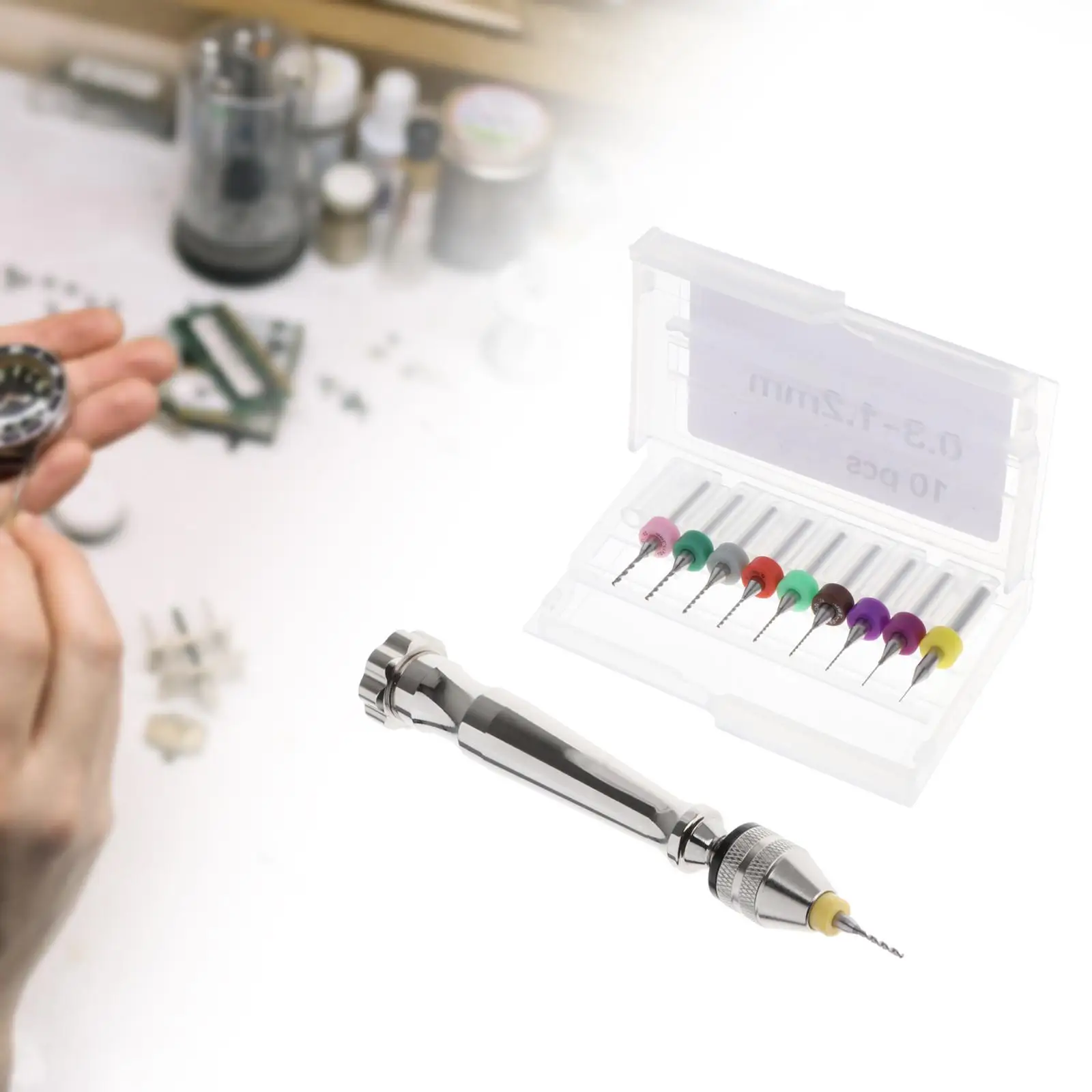 Hand Drill Bit Set Sturdy Craft Precision Professional Pin Vise Rotary Tool for Electronic Assembly Wood Woodworking Watch Beads