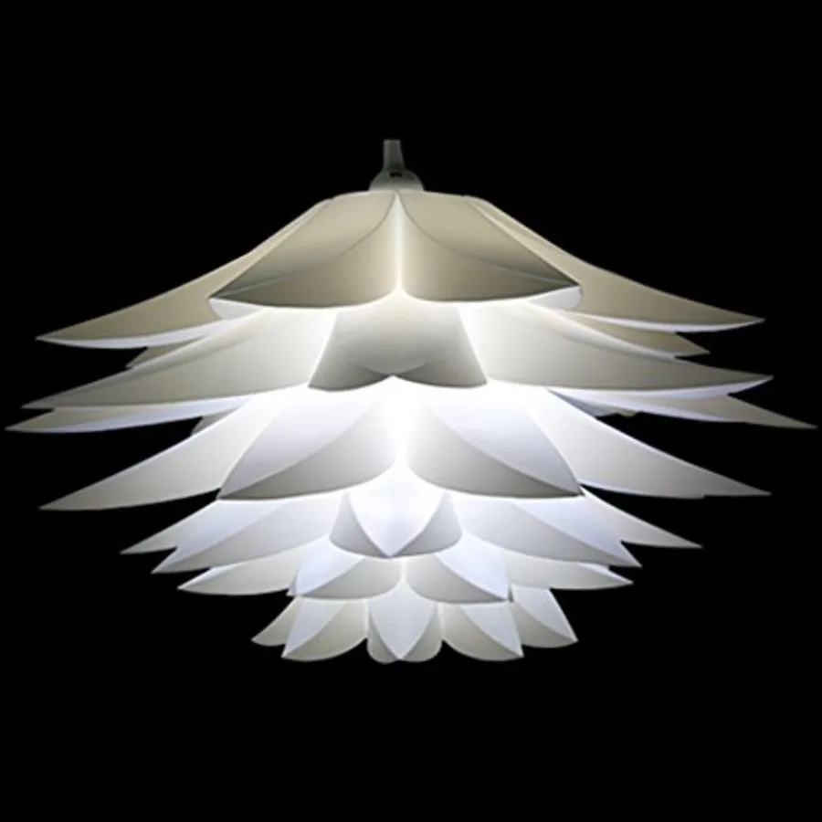 DIY IQ Jigsaw Puzzle Toy Lotus Flower Lamp Shade Ceiling Pendant for Room Decoration
