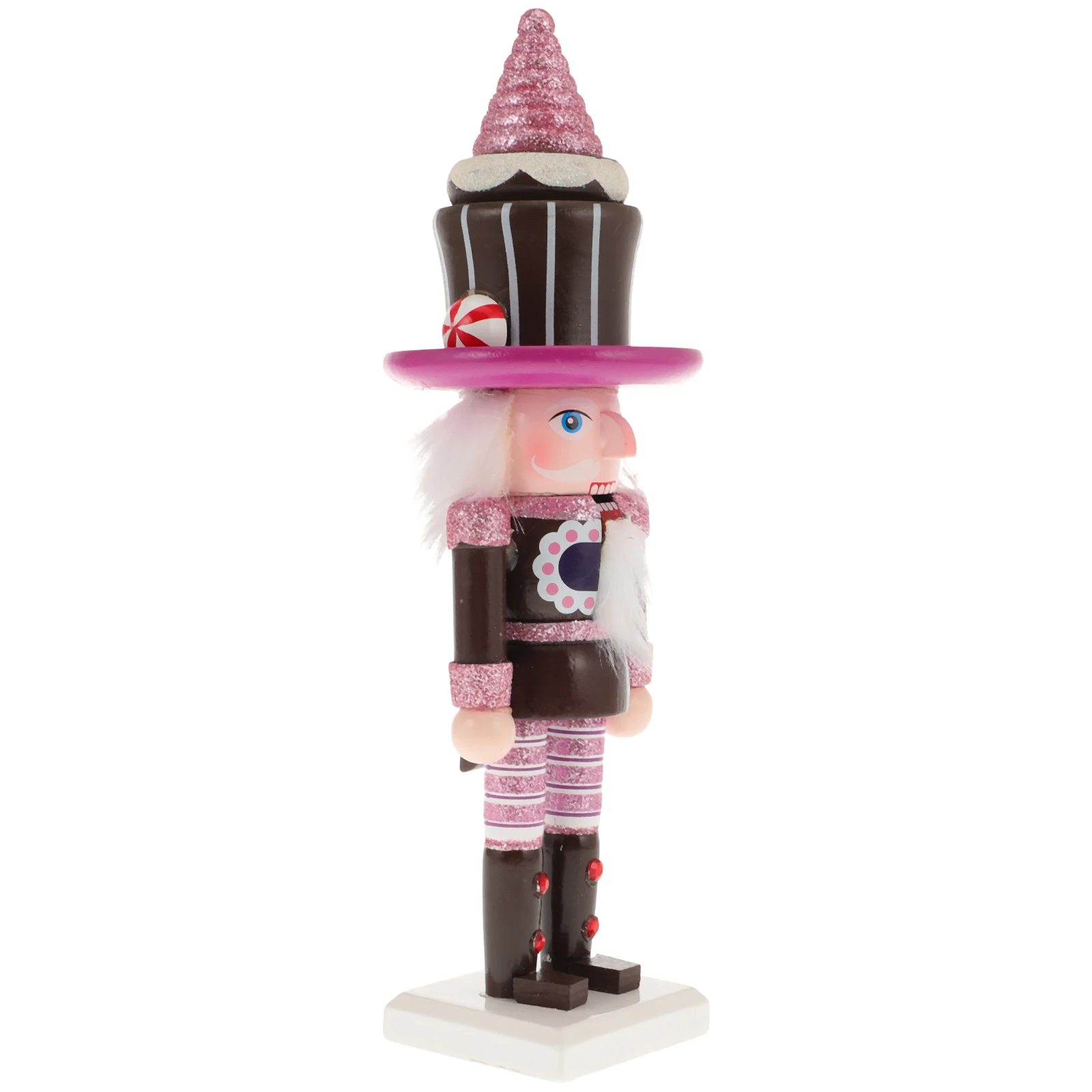

Nutcracker Puppet 25CM Wooden Ornament Smooth Surface Mini Decorations Gifts Christmas Valentine Holiday Party Home